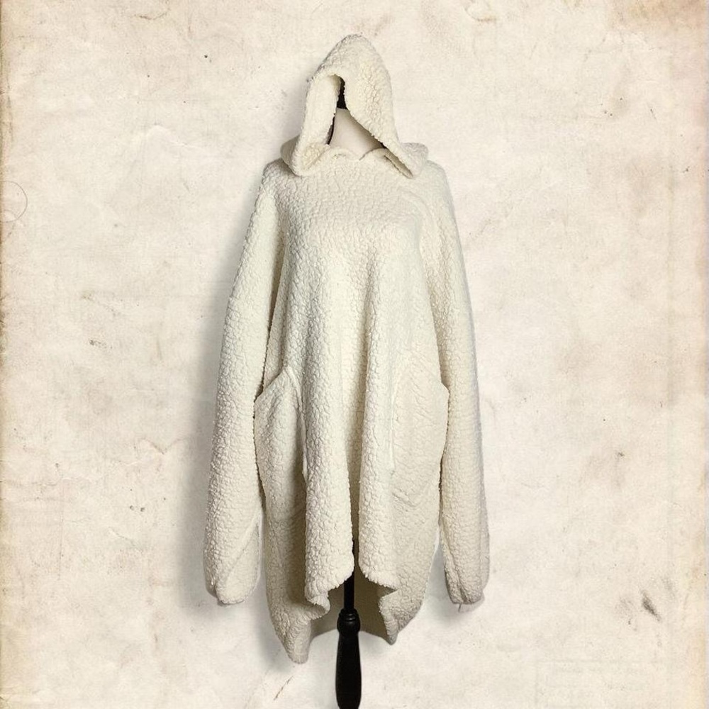 Cozy Cream Hooded Poncho